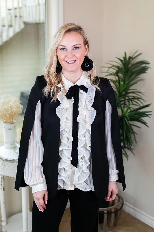 Serious Business Cape Blazer in Black