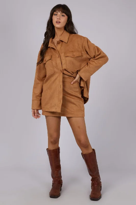 Dallas Seude Jacket | Tan