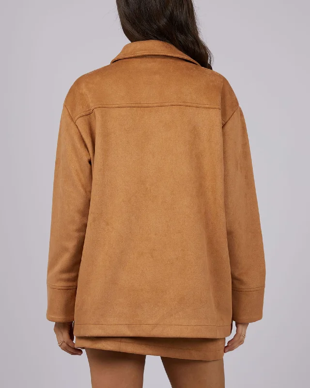 Dallas Seude Jacket | Tan