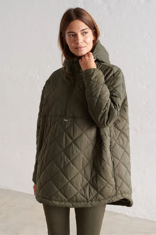 Oversized Quilted Anorak | Khaki