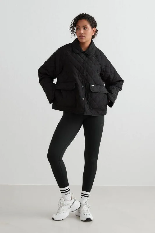 Quilted Femme Jacket | Black