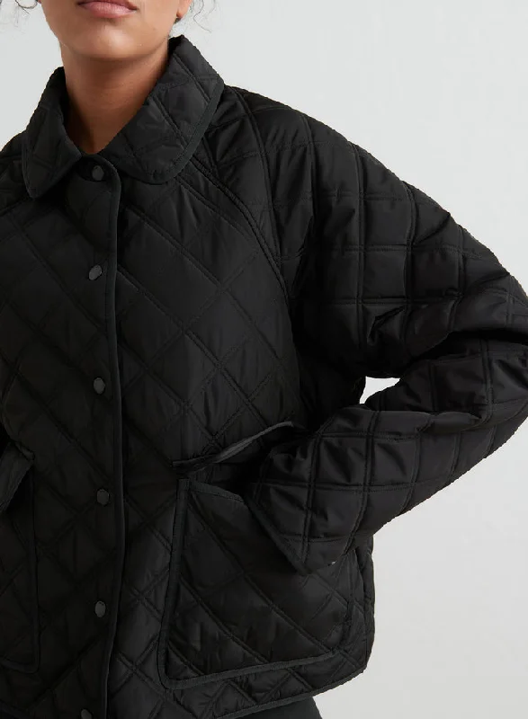 Quilted Femme Jacket | Black