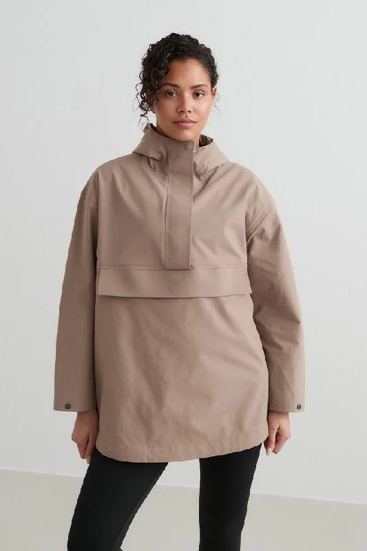 Waterproof Oversized Anorak | Espresso