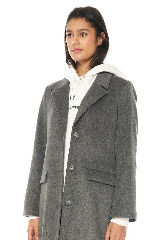 Wolf Longline Coat | Granite