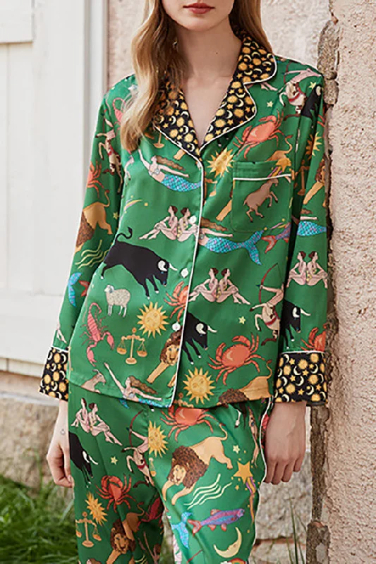 green-constellation-printed-home-long-sleeved-two-piece-set