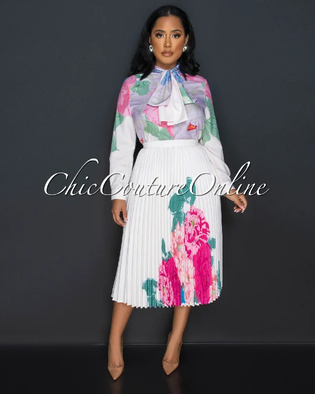 howell-pink-self-tie-blouse-pleated-midi-skirt-set