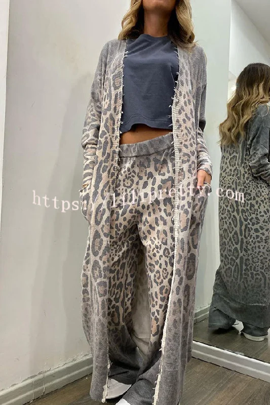 leopard-print-pocket-long-sleeve-cardigan-elastic-waist-pants-set