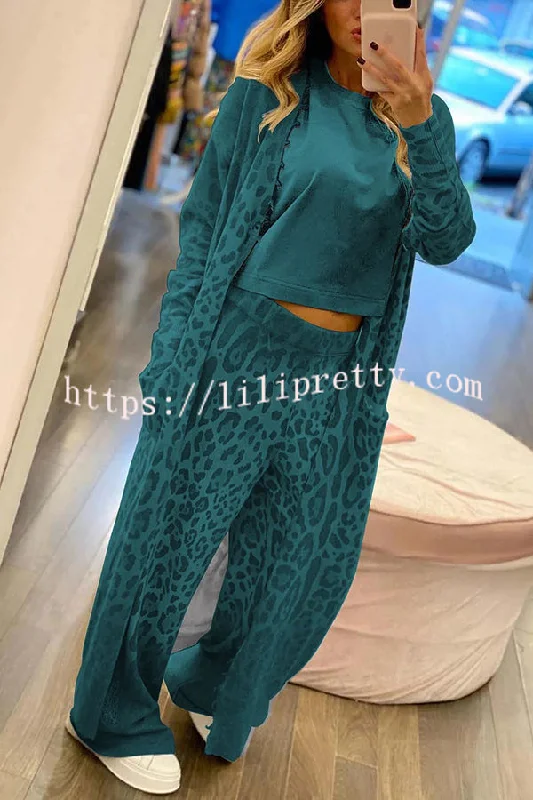 leopard-print-pocket-long-sleeve-cardigan-elastic-waist-pants-set