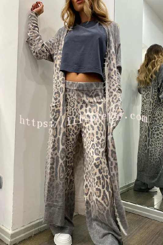 leopard-print-pocket-long-sleeve-cardigan-elastic-waist-pants-set