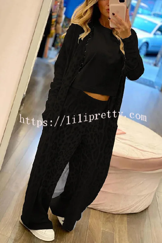 leopard-print-pocket-long-sleeve-cardigan-elastic-waist-pants-set