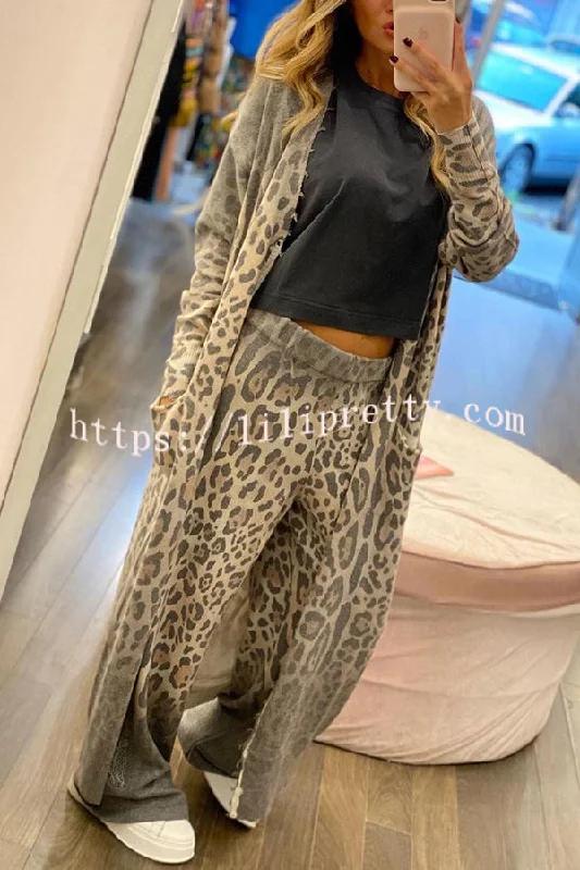 leopard-print-pocket-long-sleeve-cardigan-elastic-waist-pants-set