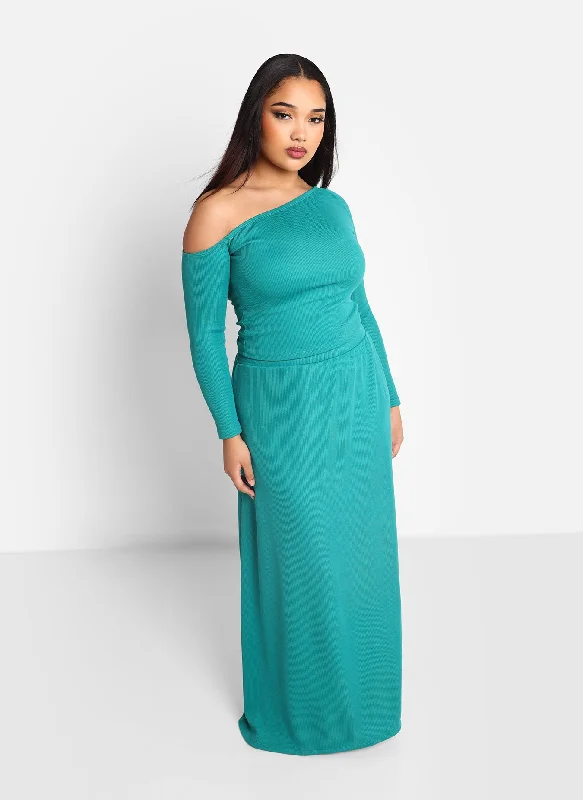 olga-ribbed-maxi-shift-skirt-teal