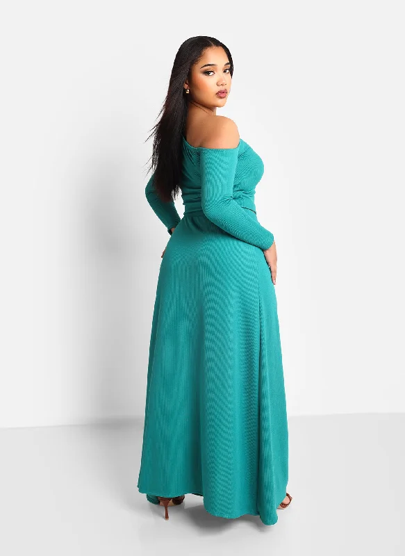 olga-ribbed-maxi-shift-skirt-teal