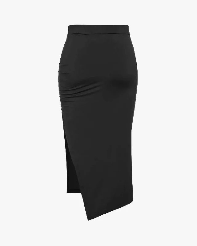 set-of-two-crop-top-with-high-waisted-side-split-skirt-in-black