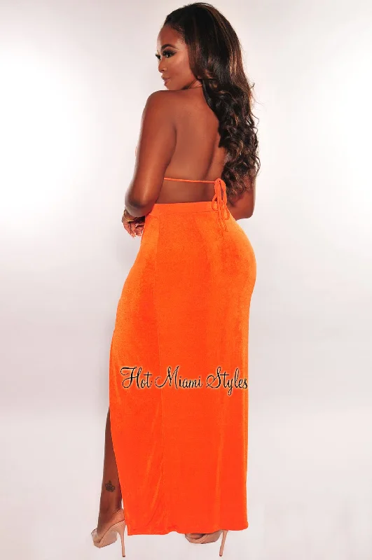 tangerine-gold-ring-triangle-top-slit-skirt-two-piece-set