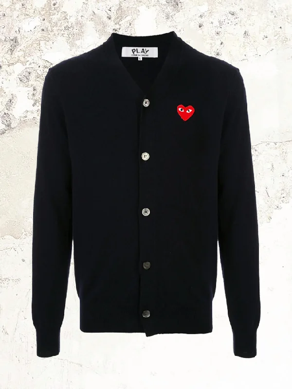 Comme Des Garçons Play V-NECK BUTTON-UP Cardigan