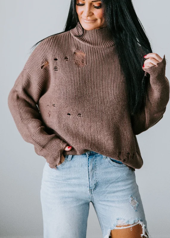 Ettie Distressed Sweater by Lily and Lottie