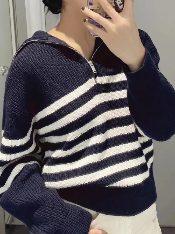 Navy stripe / S