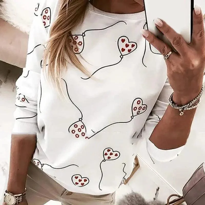 Loose casual printed T-shirt