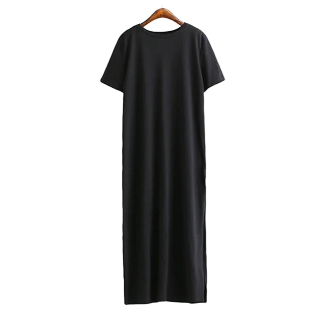 Black Maxi T Shirt Dress