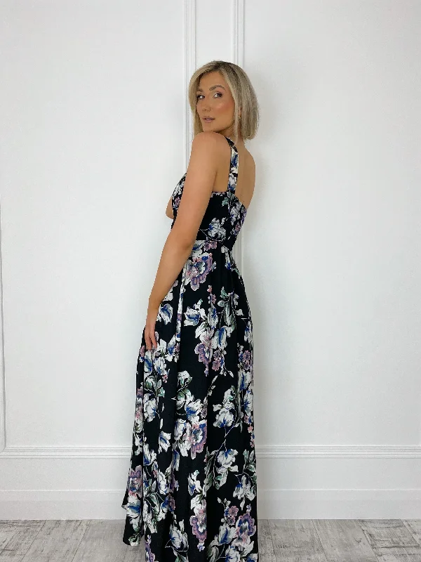 Saoirse One Shoulder Maxi Dress - Black