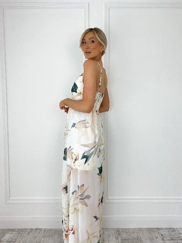 Daisy Floral Maxi Dress - White