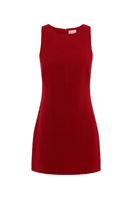 ELLEN MINI DRESS - CHERRY