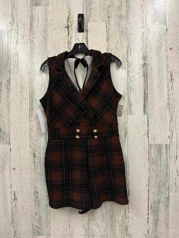 Brown Romper Almost Famous, Size Xl