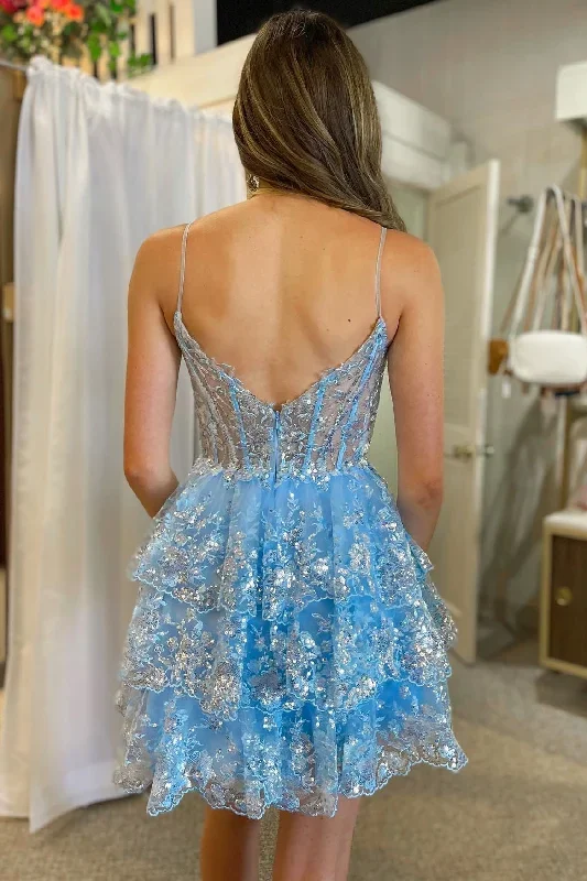 a-line-light-blue-sequins-multi-layers-short-homecoming-dress