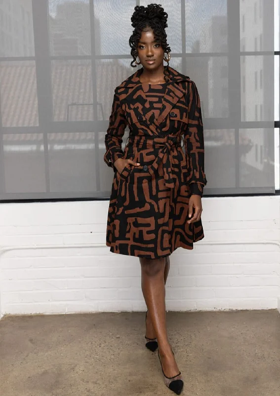 adesina-womens-african-print-utility-trench-coat-espresso-geometric