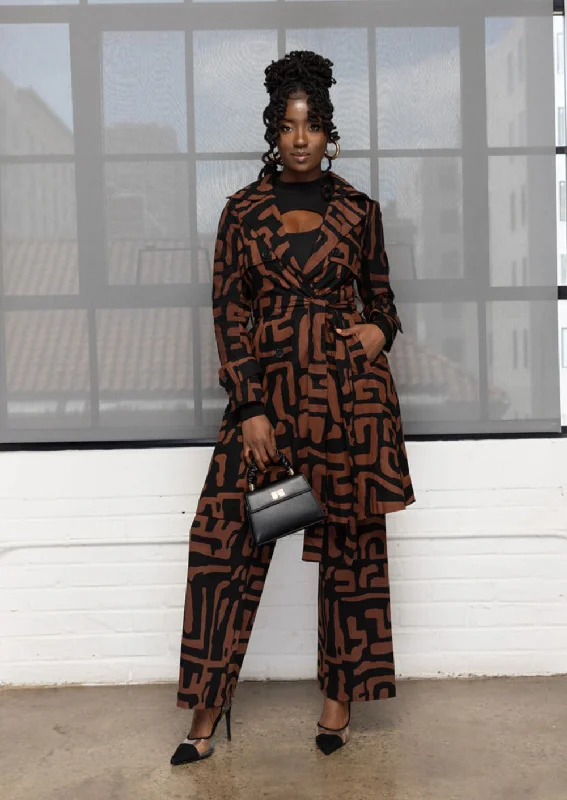 adesina-womens-african-print-utility-trench-coat-espresso-geometric