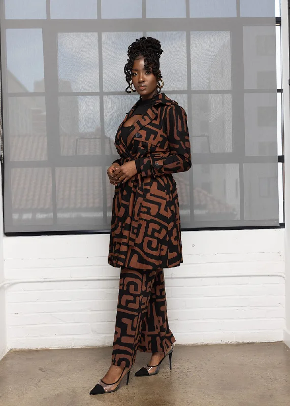 adesina-womens-african-print-utility-trench-coat-espresso-geometric