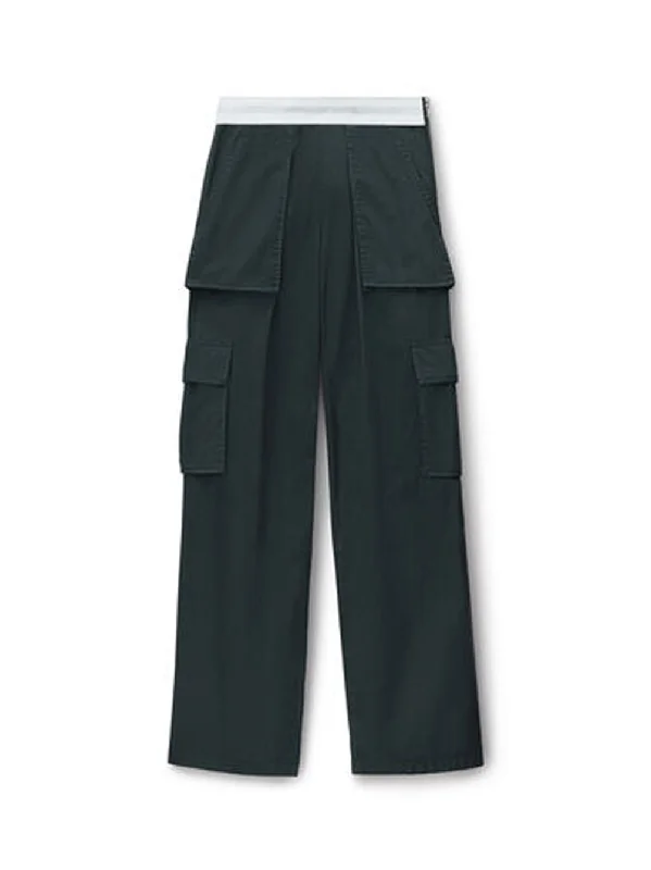 Mid-Rise Cargo Rave Pants In Cotton Twill