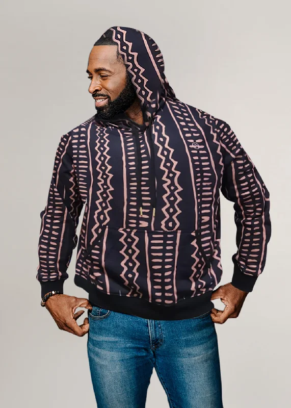 badu-unisex-african-print-hoodie-mocha-tribal-lines