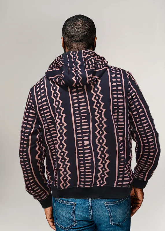 badu-unisex-african-print-hoodie-mocha-tribal-lines