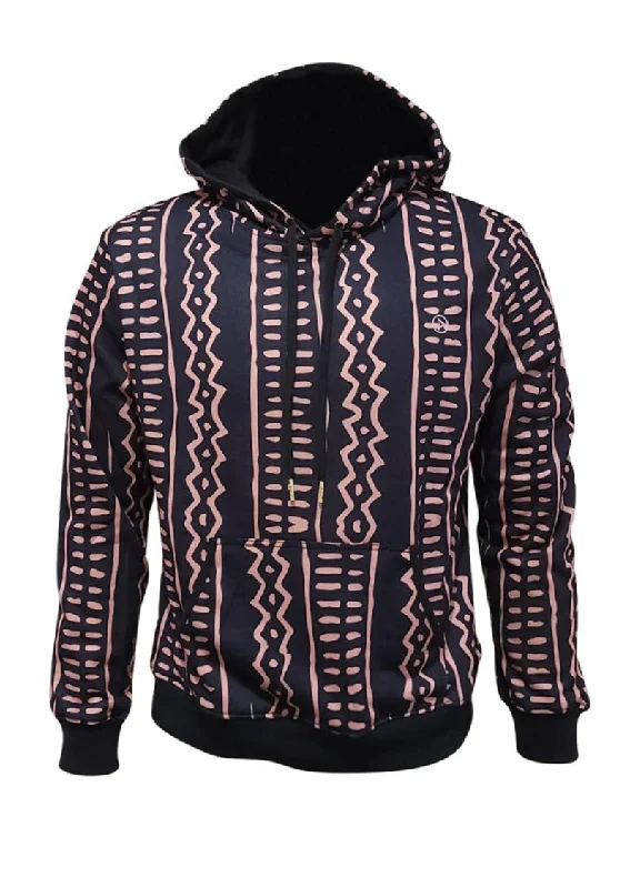 badu-unisex-african-print-hoodie-mocha-tribal-lines