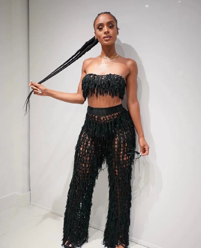 black-crochet-halter-fringe-pants-two-piece-set-cover-up