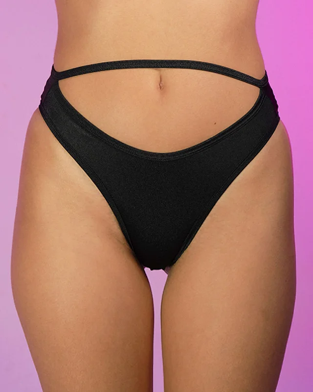 Black Kinetic Keyhole Bottoms