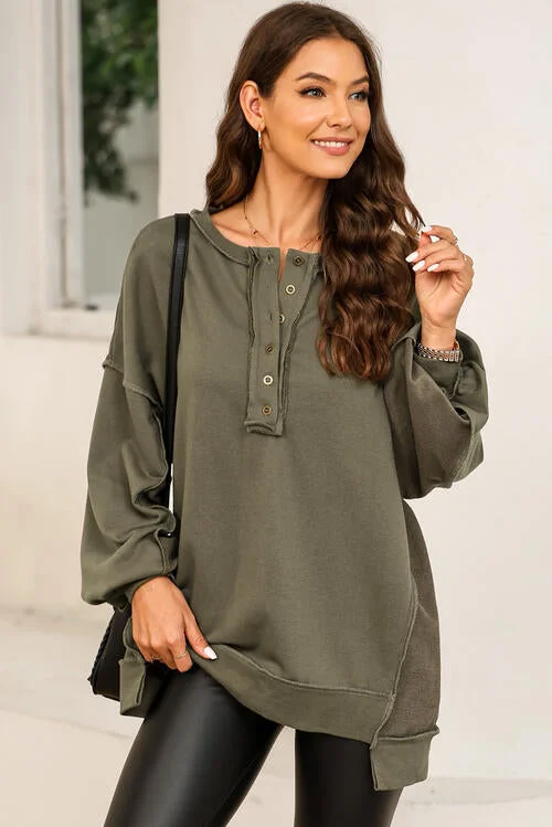 buttoned-dropped-shoulder-sweatshirt