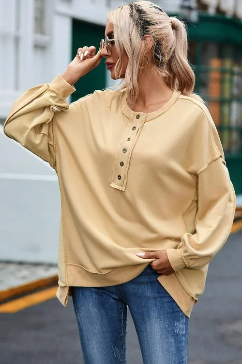 buttoned-dropped-shoulder-sweatshirt