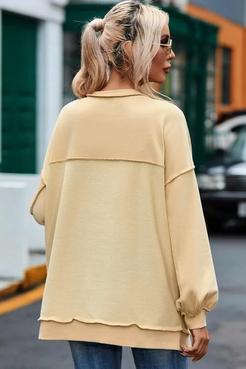 buttoned-dropped-shoulder-sweatshirt