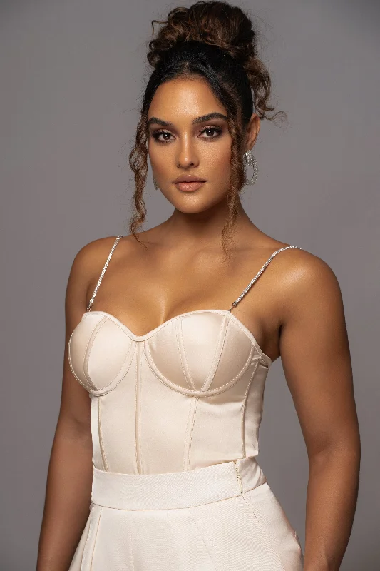 champagne-leo-matte-satin-bustier