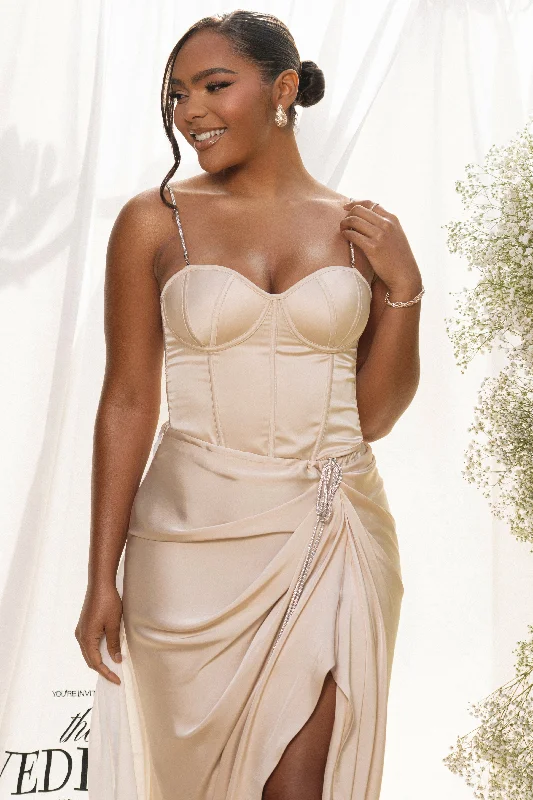 champagne-leo-matte-satin-bustier