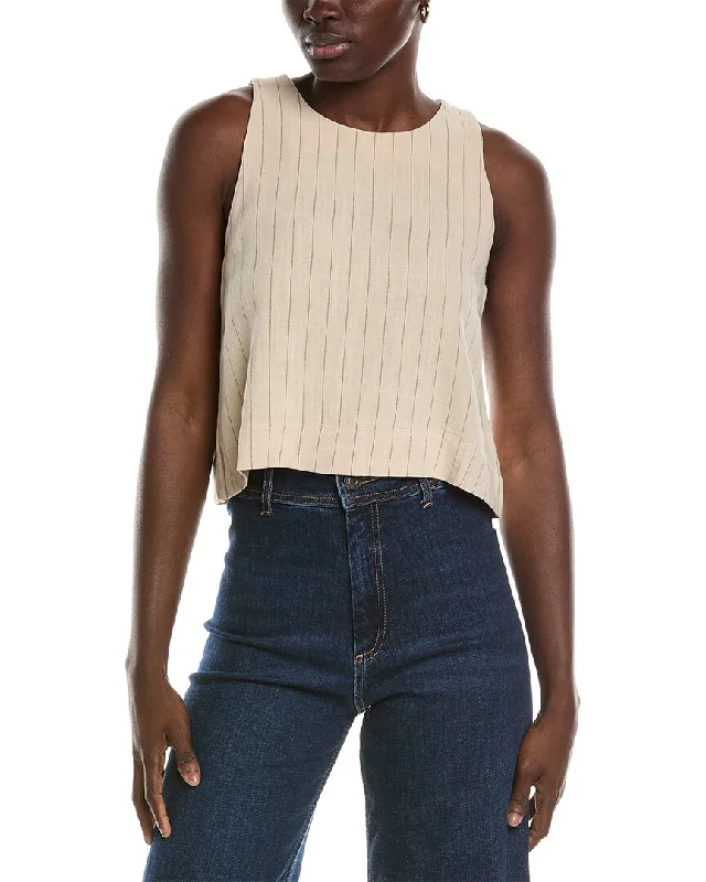 Chaser Riley Linen-Blend Tank