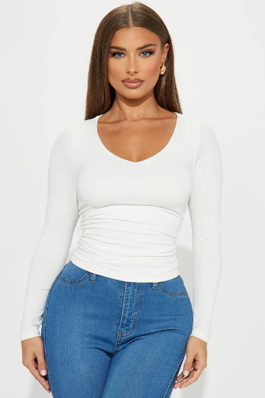 Cindy Long Sleeve Top - Off White