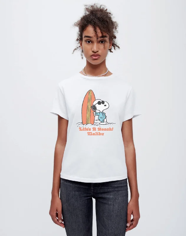 Classic ""Snoopy Malibu"" Tee - Vintage White