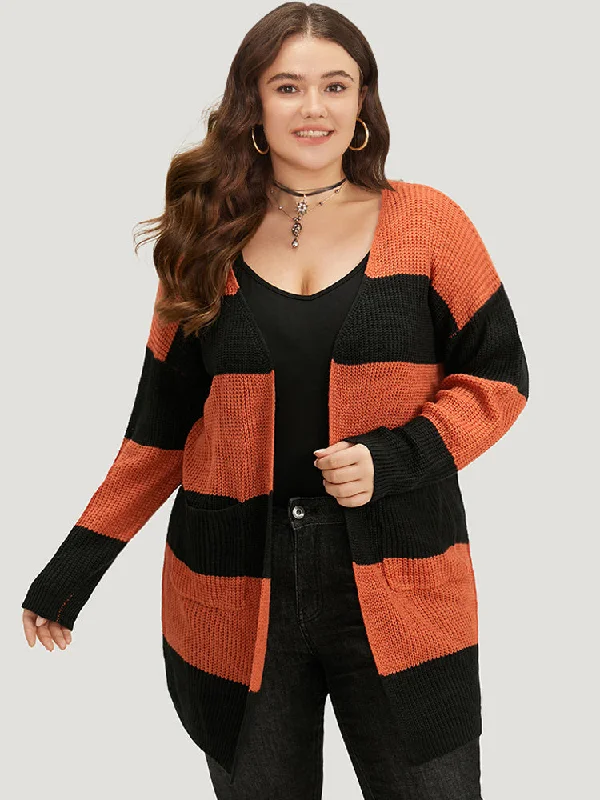 colorblock-patched-pocket-tunic-cardigan