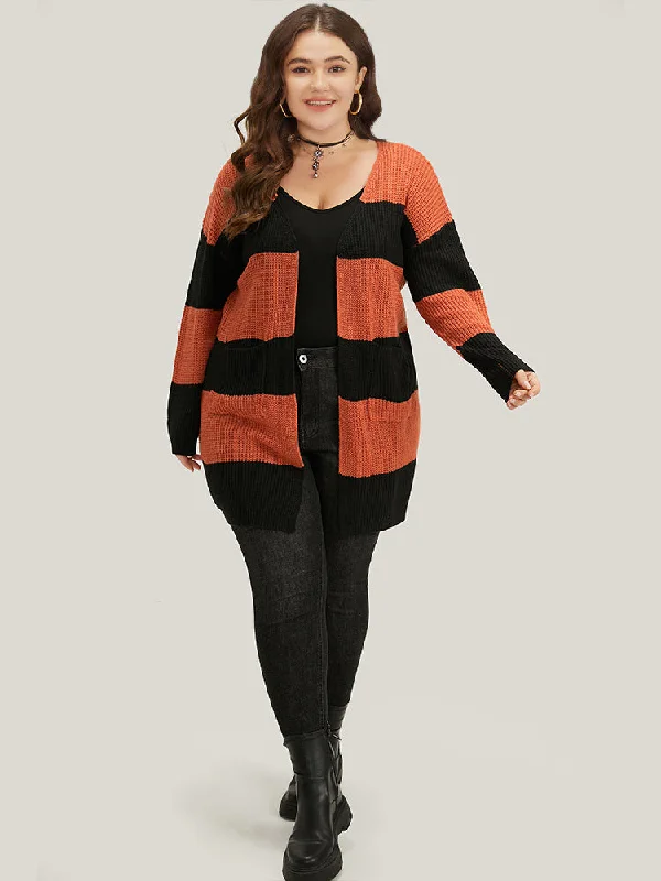 colorblock-patched-pocket-tunic-cardigan