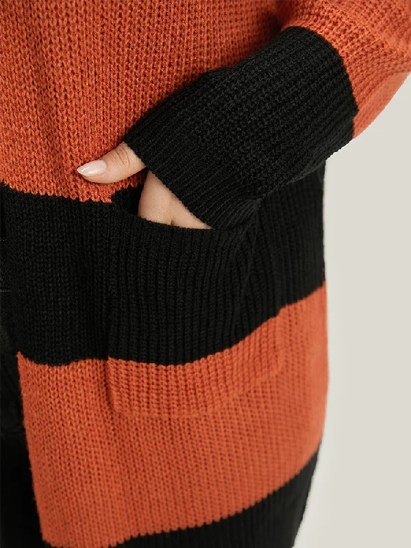 colorblock-patched-pocket-tunic-cardigan