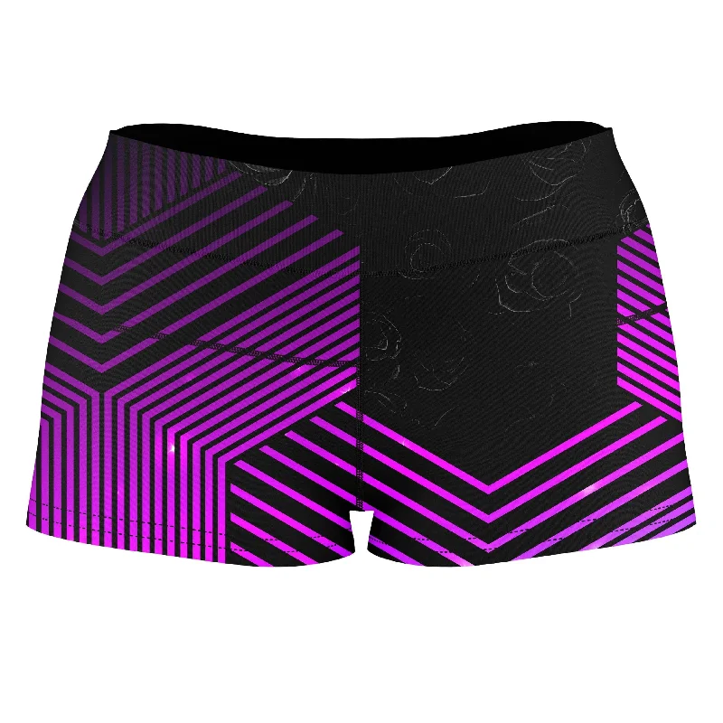 Connected Hex High-Waisted Women's Shorts